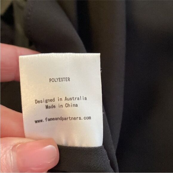 NWT Fameand Partners Elegant Black Sleeveless Dress, US4 - Picture 9 of 9